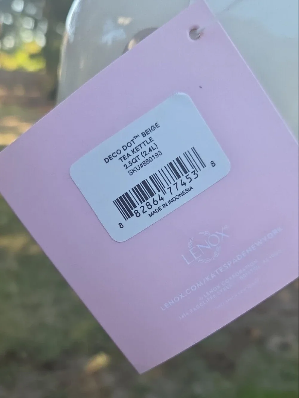 lenox kate spade polka dot tea kettle